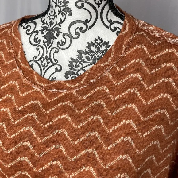 NWT Small Free People Bali Backpacker Tee Rust Combo - Picture 3 of 12